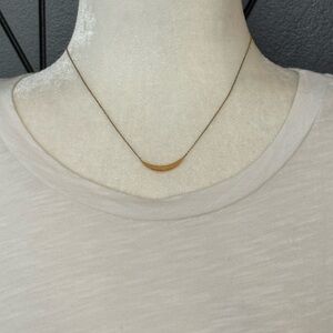 Elegant Gold Crescent Necklace